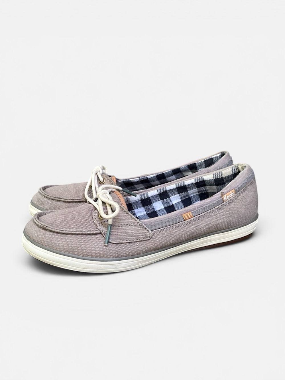 Keds Glimmer Canvas Boat Sneaker in Gray Size 7.5 Academia Preppy Coastal